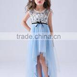 Sleeveless Flower Girls Dress 2017 Girls Short Front Long Back Beading Appliques Princess Party Dresses thumbnail-4