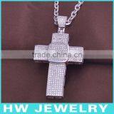 HWMCP1268 Micro Pave Setting Cross Pendant Necklaces Jewelry Fashion thumbnail-1