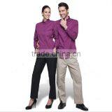 2016 Wholesale Custom Work Uniforms Chef Uniform Men / Women Hotel Waiter Uniforms S-2XL thumbnail-3