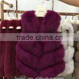 2016 Lady Fashion Natural Whole Fox Fur Vests Women's Real Fur Waistcoat Winter Overcoat Girl Fur Vest thumbnail-5