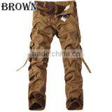 Hot Sale Economic Unisex European Style Cargo Work Pants Plus Size Multi-pocket Overalls Trousers Men 6 Color (No Belt) thumbnail-2