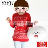 2017 Fashion Womens Cotton or Acrylic Pullover Ugly Christmas Sweater Reindeer thumbnail-1