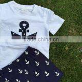 2015 New Arrival Anchor Print Shorts Boy Short Set Summer Short Outfit Sets thumbnail-5