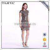 Oem&Odm Service Dotted Line Deep V Behind Women Stylish Dress thumbnail-3