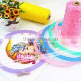 Sleeve Stretc Colorful Embroidery Frames Plastic Hoops Frosted Embroidery Hoop Craft Purple Hand Hoops Tambour Cross Stitch 18cm thumbnail-4
