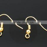 200 Pairs Gold Plated Ear Wire Hooks Earring Findings 18x18mm thumbnail-1