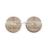 Wood Sewing Buttons Scrapbooking 2 Holes Round Natural Message Pattern I Love My Nana " thumbnail-1