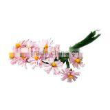 Terylene Artificial Daisy Flower Decoration Millinery Pink 9.0cm(3 4/8"), 1 Packet thumbnail-1