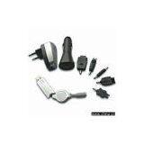 3-in-1 Mobile Travel Car Charger, With USB Port,5 Adapter