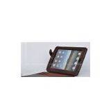 Brown Leather Cover for Ipad 1 Stand Case thumbnail-1