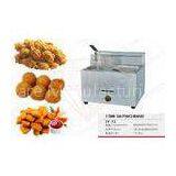 Gas Countertop Deep Fryer , Stainless Stee Dual Basket Deep Fryers