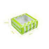 Empty Clear Window Colored Paper Packaging Boxes , Food Grade Cake Box thumbnail-1