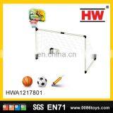 Indoor sport toys for kids soccer football goal goal gate toy with mini basketball set