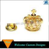 Wholesale 3D Crown Shaped Lapel Pins Gold Crown Lapel Pins