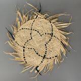 Home deco natural round coun husk handwoven kitchen placemats