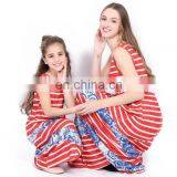 2019 New Women Pinstripe Stitching Long Summer Dress Mother Daughter Matching (this Link for WOMAN) thumbnail-4