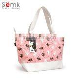 Fashion Women Beautiful Pink Full Color Printing Non-woven Neoprene Tote Bag thumbnail-2
