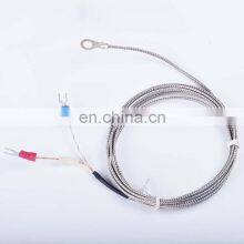 K Type 2m Metal Screening Cable 6mm Diameter Hole Ring Head Thermocouple Temperature Sensor, Round Ring k Type Thermocouple