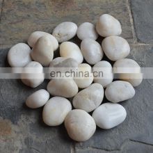 decorate natural white round pebble stone