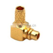RF Coaxial Connector MMCX Plug Male Right Angel Crimp For RG174 RG316 Cable Connector thumbnail-1