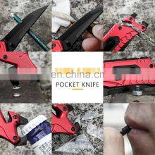 New Outdoor Survival Folding Knife Camping Self-defense Knife With Belt Clamp Grindstone Window Breaker Multi-functional Tool thumbnail-5