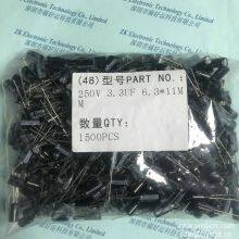 CHANG 250V 3.3UF 6.311MM Capacitor ELET RAD 3.3UF 10% 250V D 6.3, A 9.00, DP 2.5 PTH Instead 3,3UF 250V ELETROLITICO EPCOS 43821