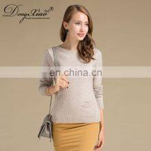 Lady's Thick Winter Crew Neck 7GG Cashmere Sweater Comfortable Women's Clothing thumbnail-6