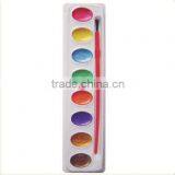 8 COLORS OVAL METALLIC DAMP DRY WITH A PAINTBRUSH WATER COLOR NON-TOXIC thumbnail-1