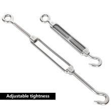 Factory Open Body Stainless Steel Eye Hook Turnbuckle Wire Rope Tensioner Adjustable Turnbuckle thumbnail-3