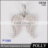 2016 Newest Style 925 Silver Angel Wing Pendant Hip Hop Costume Jewelry thumbnail-2