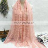 High Grade Crinkled Plain Crepe Shawl 100% Real Chiffon Silk Scarf Women thumbnail-1