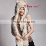 lady fur hat animal hat and scarf for ladies