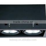 2*25W 2*35W 2*60W LEDWAY LED Indoor Two-head Wide Trim Grille Spot Lamp Without Decoration Plat IP20 thumbnail-2