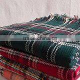 England Oversized Scarf Color Double-sided Plaid Scarf Tippet thumbnail-2