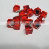 8mm Transparent style assorted colors ice cube crystal glass beads.Applicable to the necklace earrings etc.CGB001