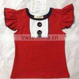 Top Fashion Remake Designer Kids Clothes Girls Ruffle Top Sleeveless Red Fancy Tops for Girls thumbnail-1