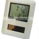 Solar Power LCD Digital Table Calendar Alarm Clock