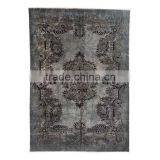Handmade Turkish Carpet - Grayish Blue Over-dyed Rug (7,8 x 5,8 Feet) thumbnail-1
