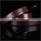 Alligator surface pattern split leather belt for men in hot wholesale