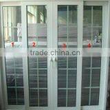 Fashion Patterns Price of Aluminum Sliding Door With Grill Design in High Quality