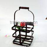 Antique Metal Decorative Wine Bottle Holder