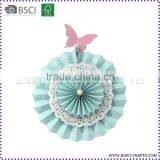 Cheap Hanging Tissue Paper Flower Fan for Wedding Decoration