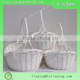 white wicker storage basket/wicker fruit basket with handle/Cheap bread basket                        
                                                                                Supplier's Choice