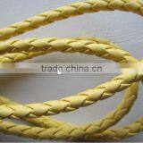 3mm PU braided leather cord for necklace and bracelet