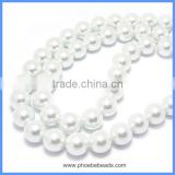 Wholesale AAA High Quality Imitation Faux 10mm White Glass Pearl Beads Loose Strands GPB-10mm001