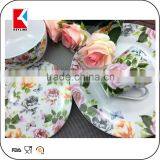 Hot Sale Flower Decal Printed Porcelain Tableware Dinner Set Italian Porcelain Dinnerware thumbnail-6