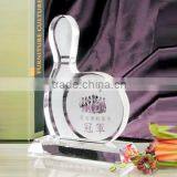 Hot Sale Cheap Blank Crystal Glass Bowling Trophy Awards Plaque for Club Gift thumbnail-1