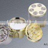 Metal Herb Grinder, 3 Layers Tobacco Grinder, Diameter 42mm, Revolver Bullet thumbnail-1