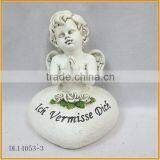 Heart Shape Indoor Resin Angel Statues Wholesale