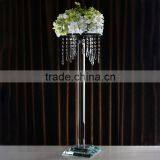 2016 cheap custom size crystal glass flower stand centerpieces